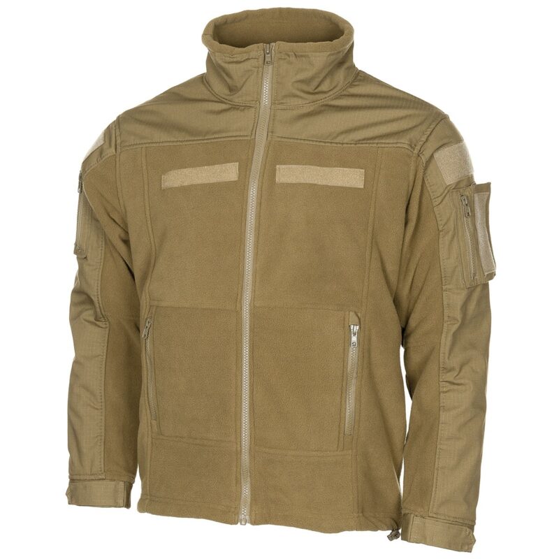 Fleece-Jacke Combat Coyote Tan Ripstop YKK Taktisch