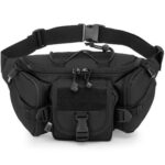 KOMBAT Taktische Bauchtasche Velcro – Schwarz – Bild 2