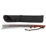 Grand couteau d'extérieur et de survie avec manche en bois et lame en 3Cr13MoV