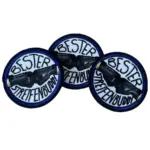 Textilpatch „Wer ist dein bester Streifenbuddy?“ – Klettpatch (Ø 8 cm) – Image 2