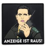 Toppa in gomma „L'annuncio è fuori! - Toppa in velcro (polizia / radio)